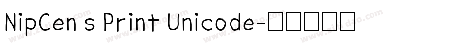 NipCen s Print Unicode字体转换